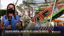 Equipos de rescate continúan las labores en el accidente de la línea 12 del metro en México