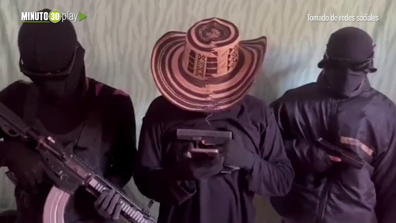 En video presuntos miembros de Costeños y Rastrojos Costeños anuncian cese a la guerra