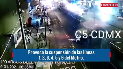 Скачать видео: Así fue el incendio en oficinas del Metro de la CDMX