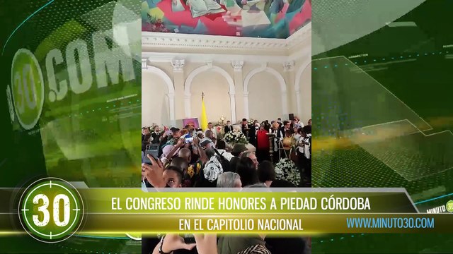 El Congreso rinde honores a Piedad Córdoba en el Capitolio Nacional