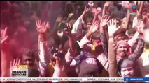 Realizan el festival hindú Holi
