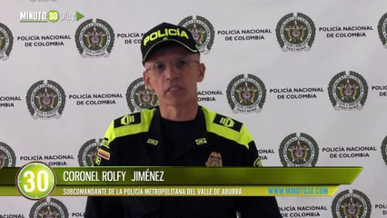 Atacaron a piedras a policías en Medellín, uno de ellos está lesionado