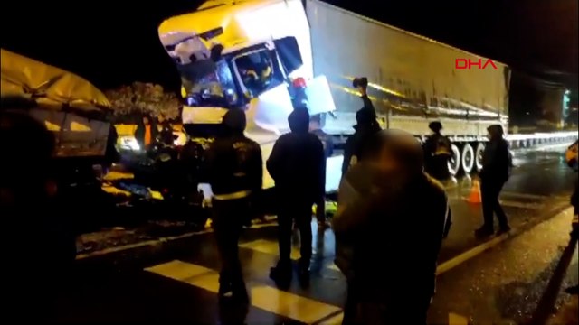 Konya’da 4 TIR'ın karıştığı zincirleme kaza