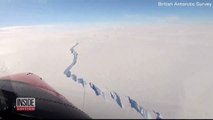 Iceberg tan grande como NYC se rompe en la Antartica