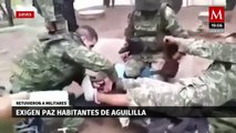 Con metralletas y autos blindados, así ronda el CJNG en Aguililla, Michoacán