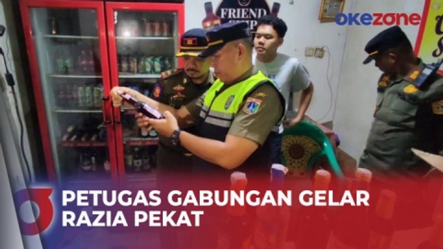 Petugas Gabungan Gelar Razia Pekat di Sejumlah Titik di Jakarta Timur
