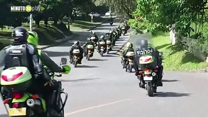 Vio la caravana de policías. Llegaron como refuerzo para vigilar las protestas programadas para este 28 de abril