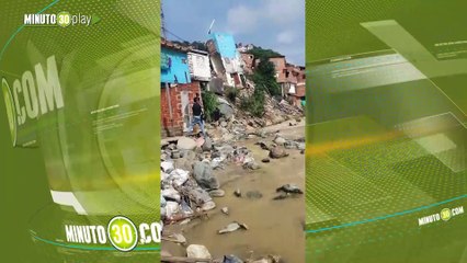 Ya son cuatro las viviendas que colapsaron en la comuna 13 de Medellín