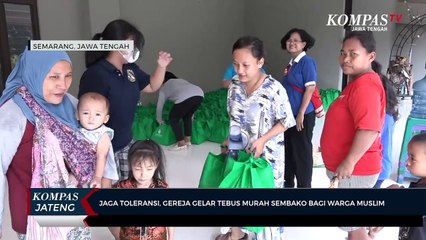 Jaga Toleransi, Gereja Gelar Tebus Murah Sembako Bagi Warga Muslim