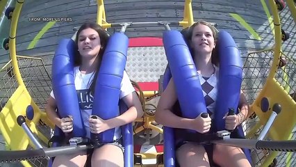 Download Video: #VIRAL | Una gaviota vuela hacia la cara de una niña en un parque de atracciones