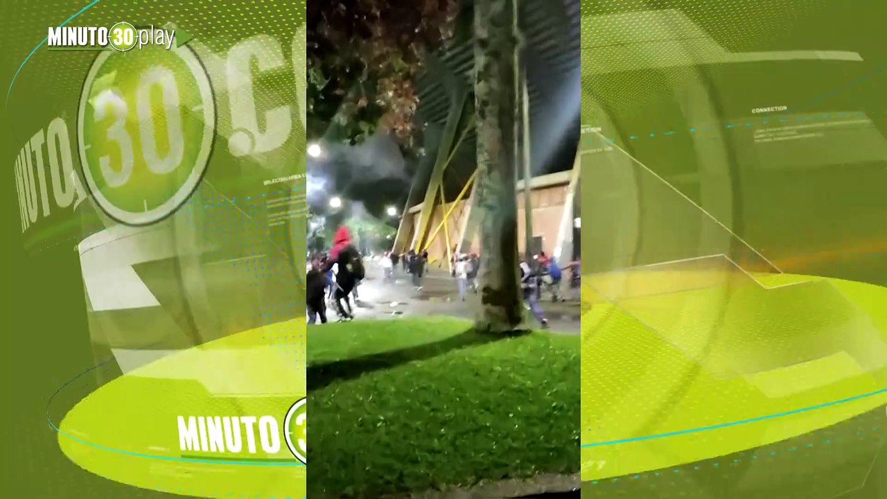 Se armó una pelea entre hinchas del Atletico Nacional y el DIM
