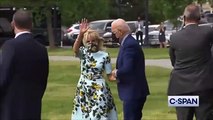 #VIRAL: El momento en el que Biden recoge una flor para su esposa