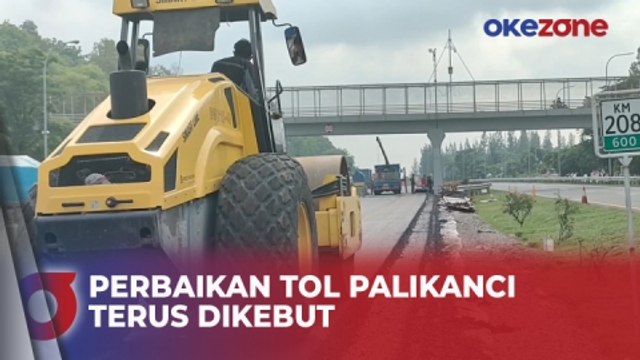 Jelang Arus Mudik, Perbaikan Jalan di Tol Palikanci Terus Dikebut