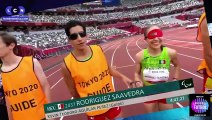 MEDALLA DE ORO MÉXICO 1500 M ATLETISMO T11 MÓNICA RODRIGUEZ Y KEVIN AGUILAR