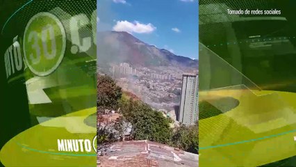 Fuerte incendio en zona boscosa del sector Rincón del Bosque, Bello