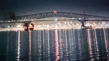 ABD'de kargo gemisi faciası! Francis Scott Key köprüsü böyle yıkıldı