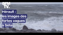 L'Hérault placé en vigilance orange: les images des fortes vagues filmées ce matin à Sète