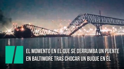 Un buque choca y derriba un puente en Baltimore