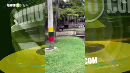 A piedra y palo se pelean hinchas en Itagüí