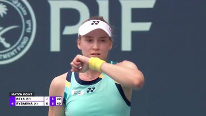 Miami - Rybakina écarte Keys et affrontera Sakkari en quart