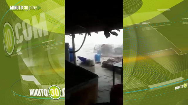 Impresionantes vientos y lluvias en La Guajira