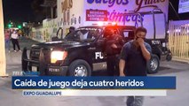 Cae juego mecánico en la Expo Guadalupe y deja cuatro heridos