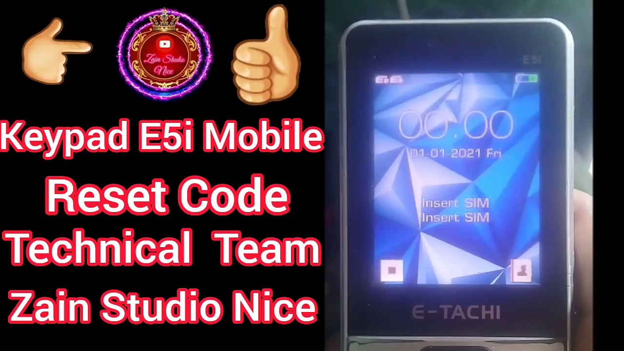 Keypad Mobile Reset Code | Technical Team Zain Studio Nice