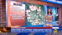 Decenas de incendios forestales masivos arden en 13 estados