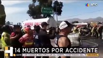 Se reportan al menos 14 muertos por carambola en la autopista México-Puebla