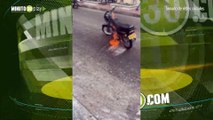 Ladrón linchado en Barranquilla ruega a la Policía que no quemen su moto