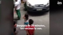 #OMG: Los vecinos miran hacia arriba y se quedan lívidos. Del tercer piso cuelga un perro