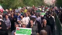 Manifestaciones progubernamentales en Irán, mientras el presidente dictador llama a la represión
