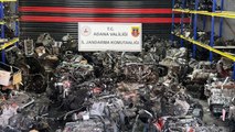Adana’da 10 milyon TL değerinde 96 otomobil motoru ele geçirildi