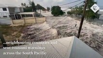 #VIDEO: Los habitantes de Tonga huyen aterrorizados de las olas del tsunami tras la enorme erupción volcánica submarina