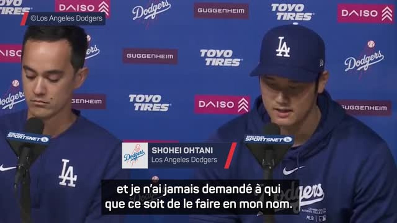 Dodgers - Ohtani : "Je n'ai jamais parié sur le baseball"