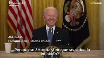 Desliz de Joe Biden en una rueda de prensa en la Casa Blanca.