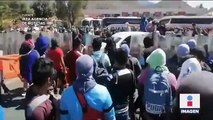 #VIDEO: Así lanzaron normalistas un tráiler sin chofer contra la Guardia Nacional en Guerrero
