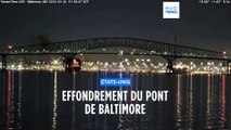 États-Unis : percuté par un navire, un pont à Baltimore s'effondre, des véhicules à l'eau