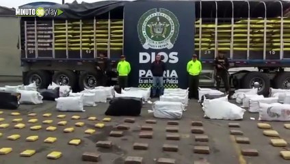 En dos tractomulas encuentran 2.4 toneladas de mar