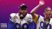 Aaron Donald reacciona a la victoria en la Super Bowl y 