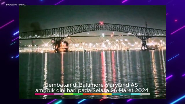 Detik-detik Jembatan Terpanjang Dunia RUNTUH Ditabrak Kapal