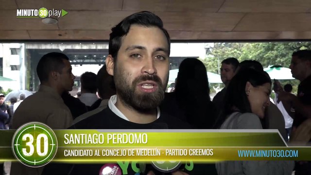 Santiago Perdomo candidato al Concejo de Medellín por Creemos