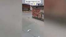 Google Maps captura cómico accidente de bicicleta y se vuelve viral