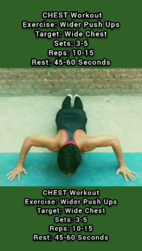 ❌ WIDE GRIP PUSH UPS ✔️ Which exercise is most effective for CHEST at Home? #heermlgangaputra #naturalbodybuilding