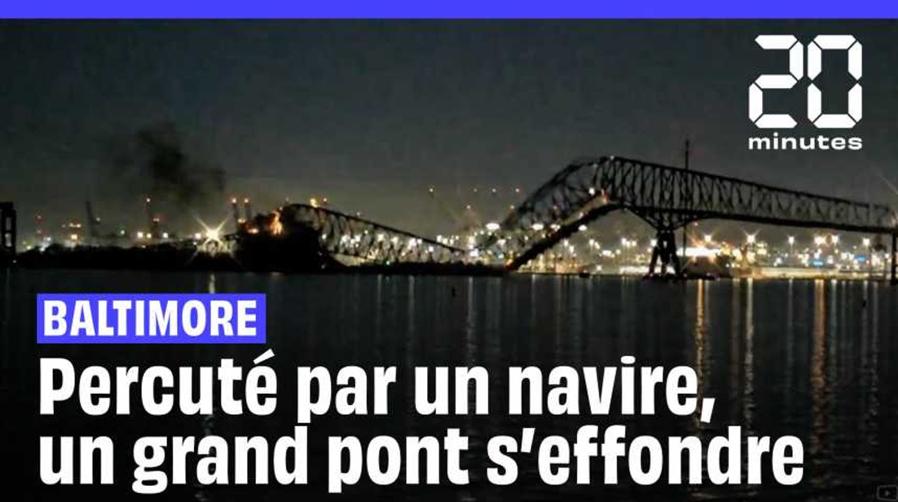 Etats-Unis : Au moins 7 disparus dans l'effondrement d'un pont percuté par un navire à Baltimore