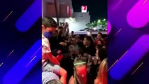 Christian Nodal intenta besar a fan en la boca y ella hizo esto