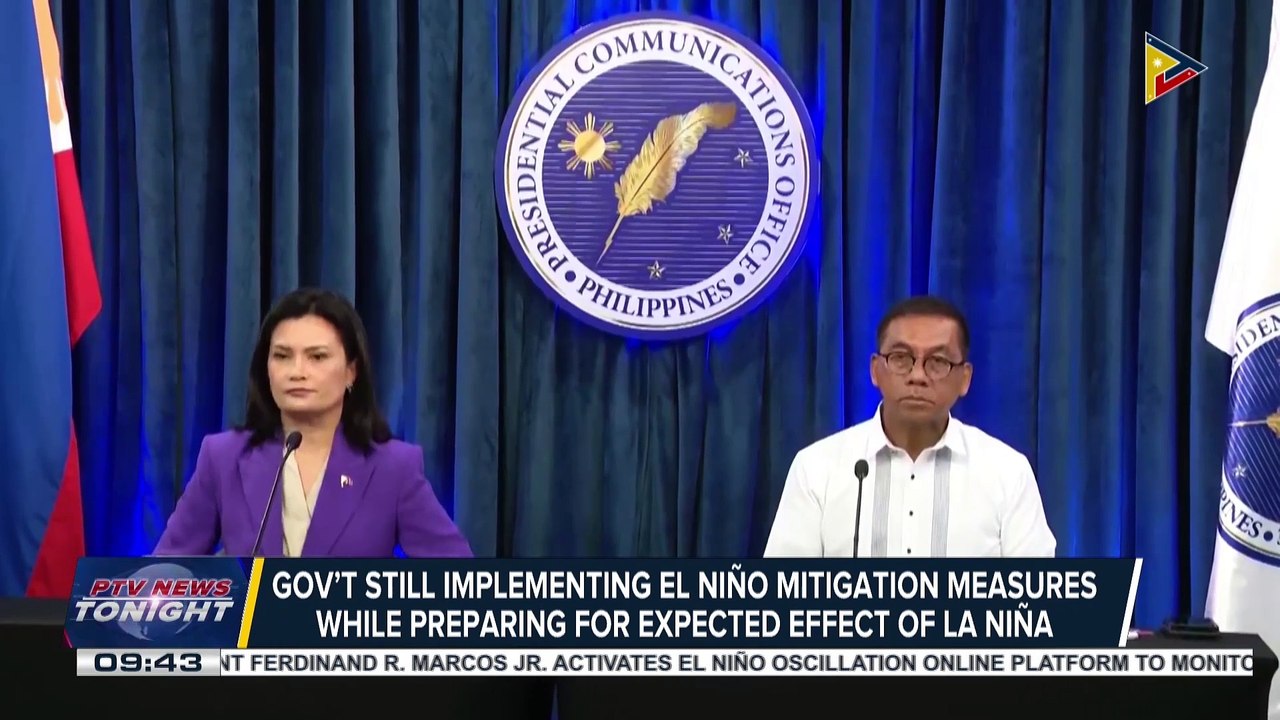 Gov’t still implementing El Niño mitigation measures while preparing for expected effect of La Niña