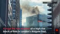Se produce un gran incendio en un complejo de apartamentos en Londres