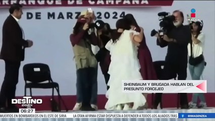 Claudia Sheinbaum y Clara Brugada hablan del presunto forcejeo