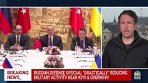 El ejército ruso dice que reducirá las operaciones militares en Kiev y Chernihiv